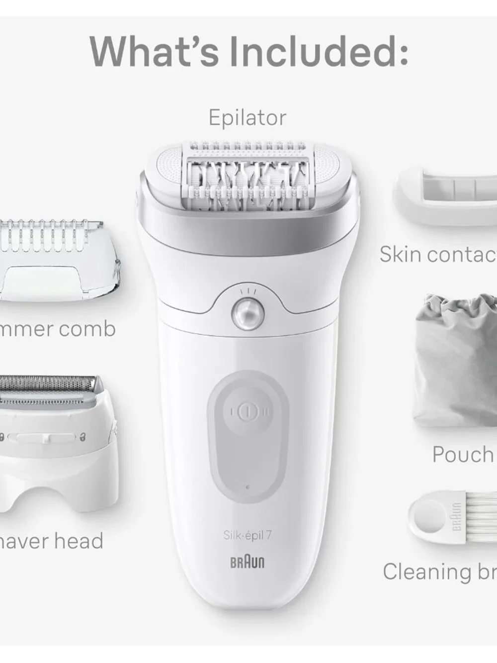 Braun Epilator Silk-épil 7, Hair Removal Device, Women Shaver & Trimmer
